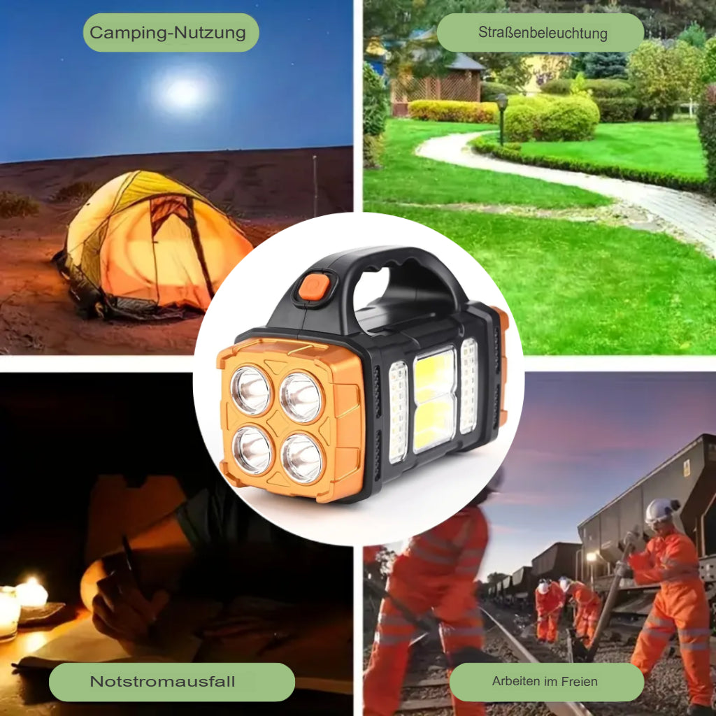 Notfall Taschenlampe – 4-in-1 Multifunktionale LED-Taschenlampe