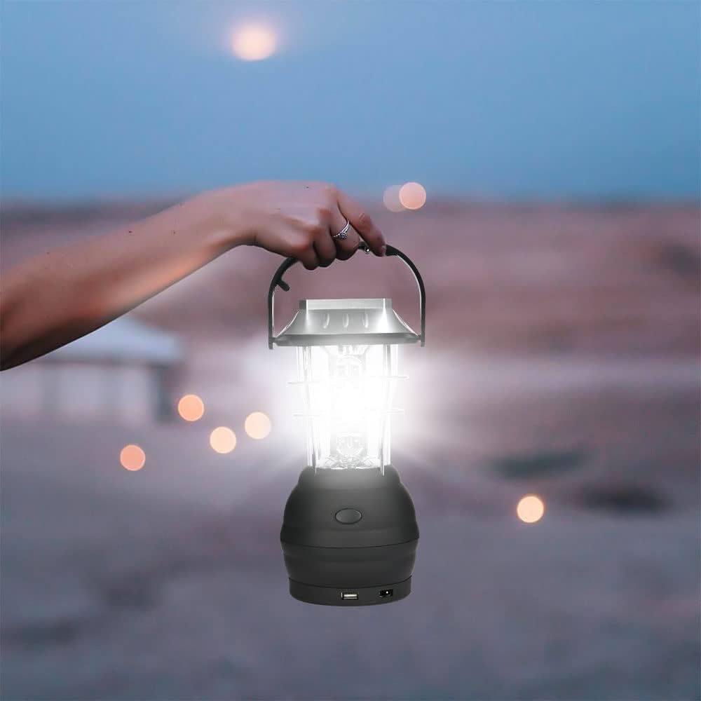 Tragbare Laterne mit Solar – Ideal für Camping & Notfälle
