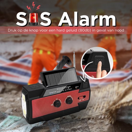 Notfallradio - Multifunktional mit 4000mAh Powerbank und Taschenlampe