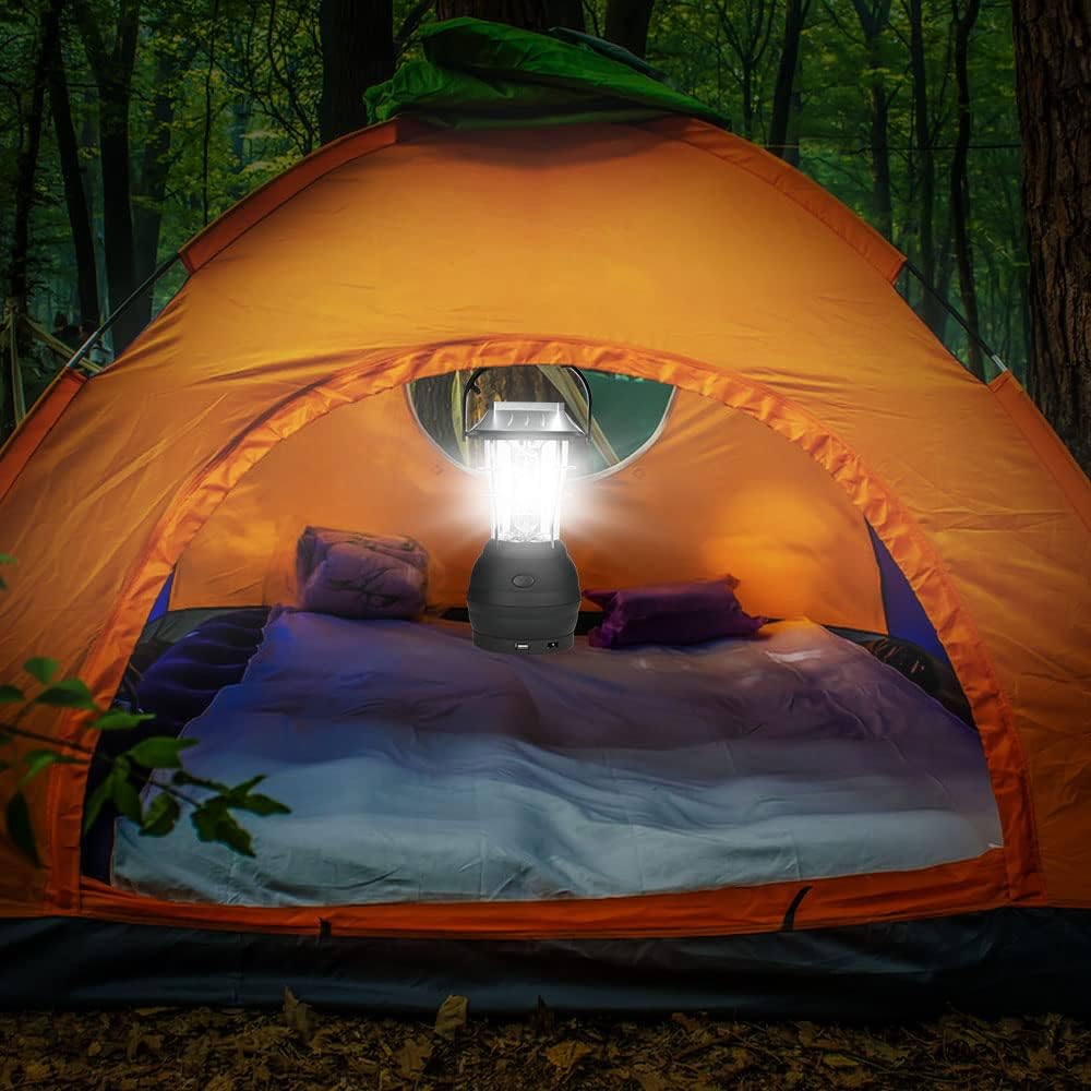 Tragbare Laterne mit Solar – Ideal für Camping & Notfälle