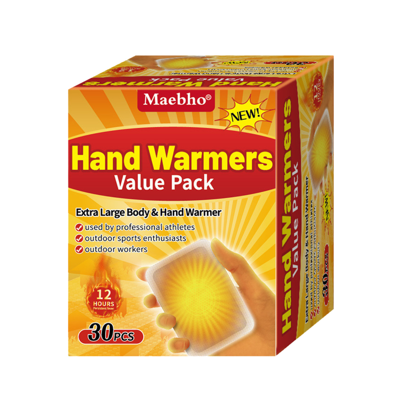 Thermopad Handwärmer – Tragbare und langanhaltende Wärme - 12 Stunden Heizzeit