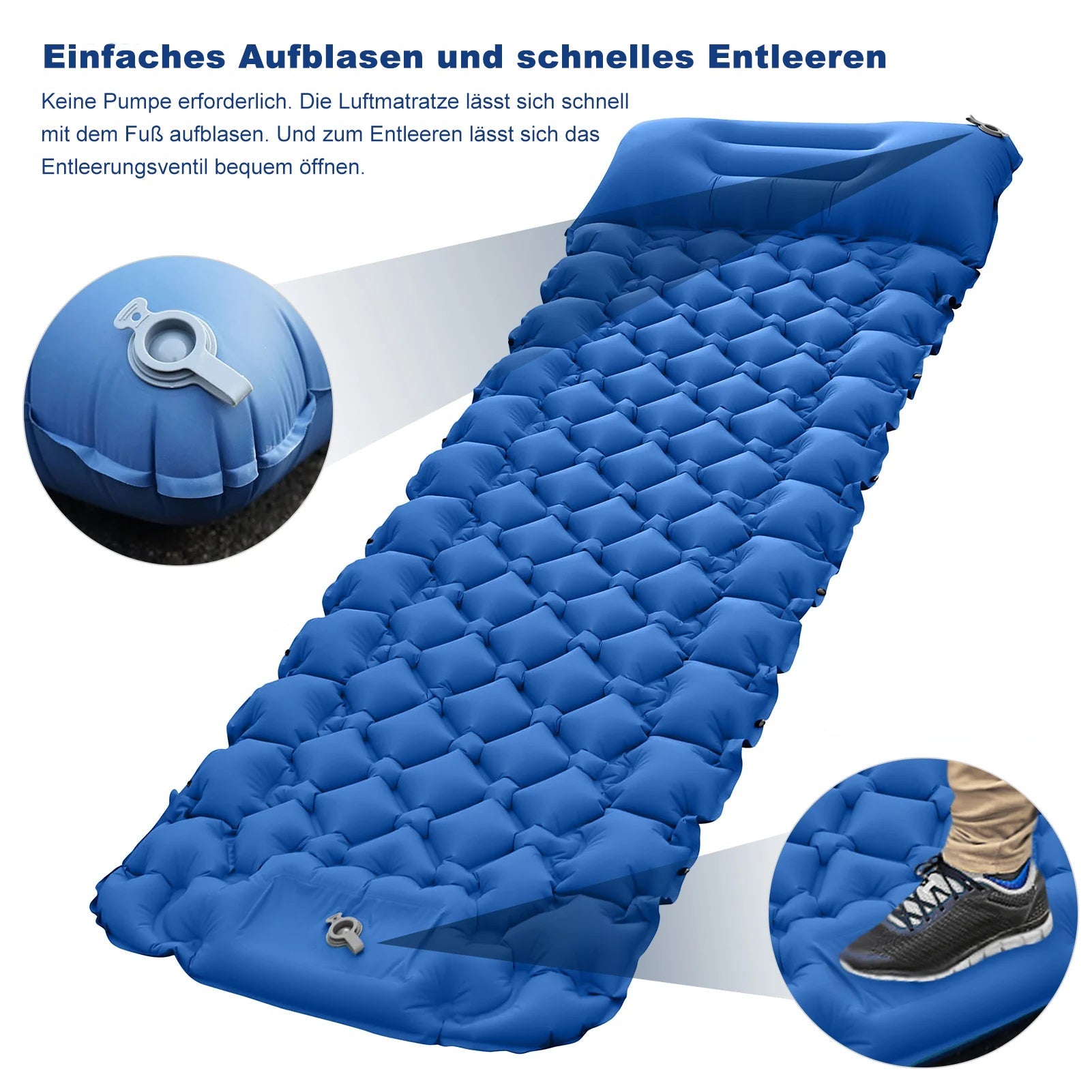 Leichte Luftmatratze für Camping – Selbstaufblasend & Komfortabel