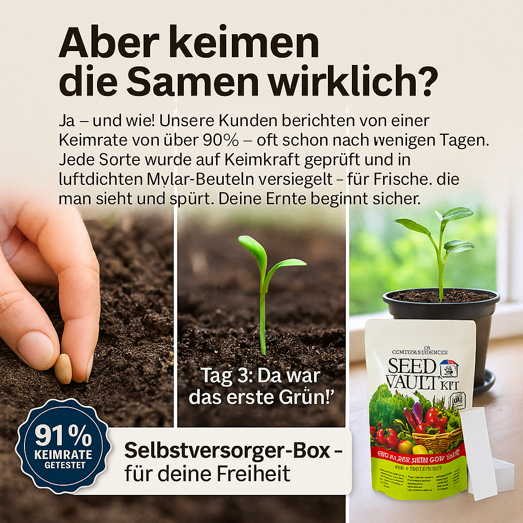 NOTFALLPRO Garten-Set – 35 Sorten Bio-Gemüsesamen (16.000+ Samen) für deine Ernährungssicherheit & Selbstversorgung