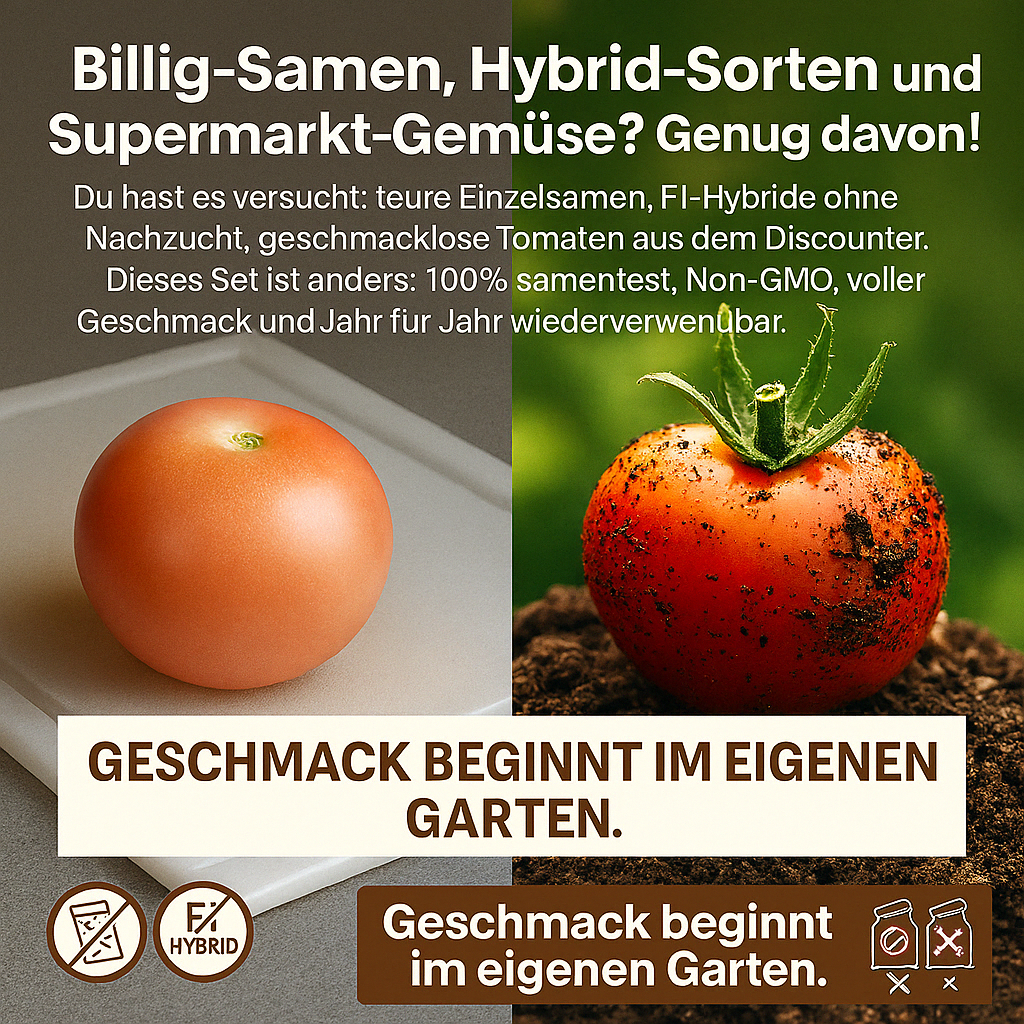 NOTFALLPRO Garten-Set – 35 Sorten Bio-Gemüsesamen (16.000+ Samen) für deine Ernährungssicherheit & Selbstversorgung