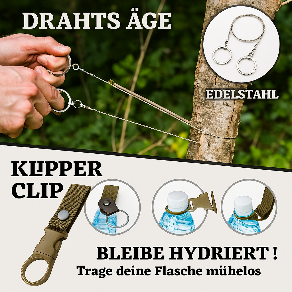 Notfallrucksack mit über 30 Tools – kompaktes Survival-Kit für jede Lage