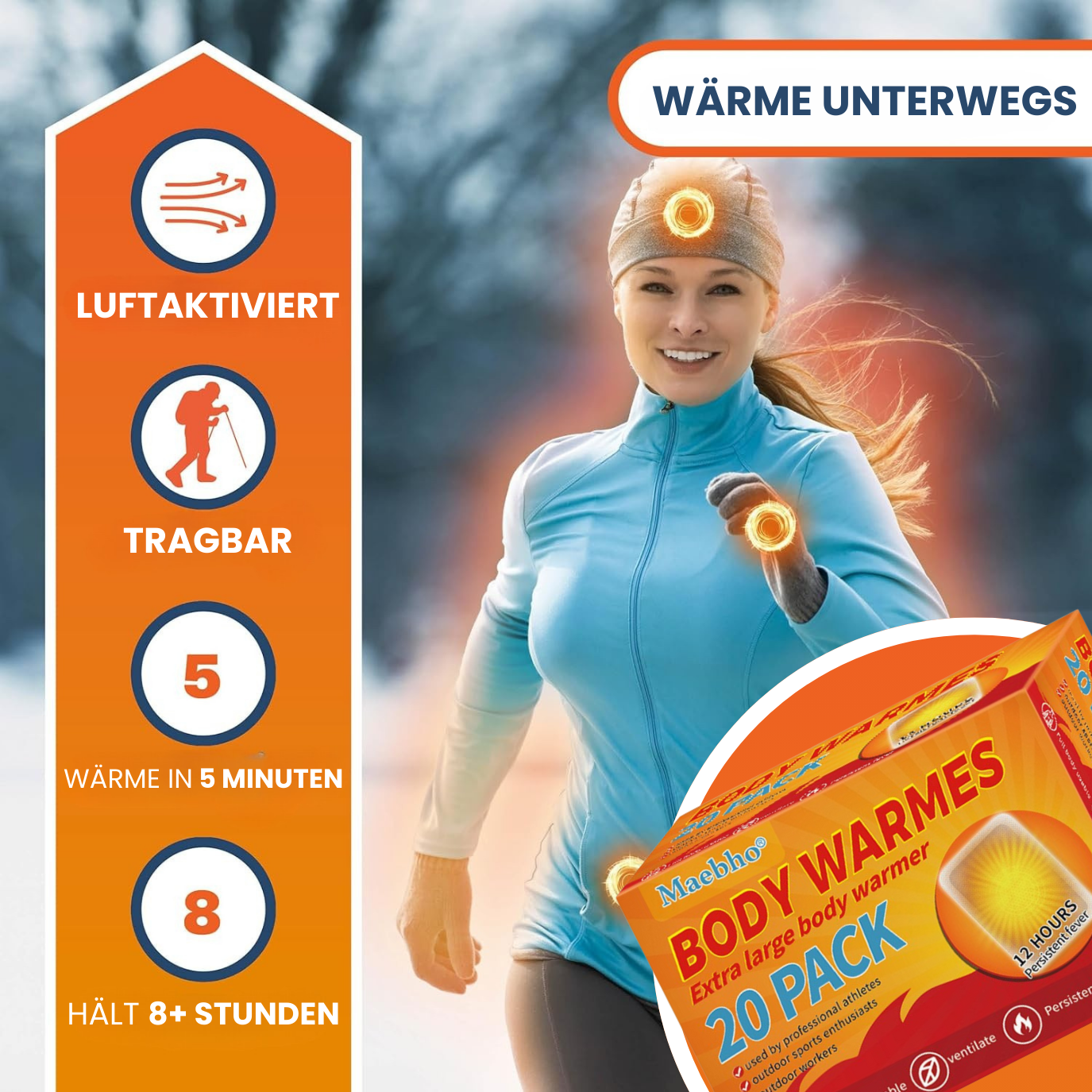 Thermopad Handwärmer – Tragbare und langanhaltende Wärme - 12 Stunden Heizzeit