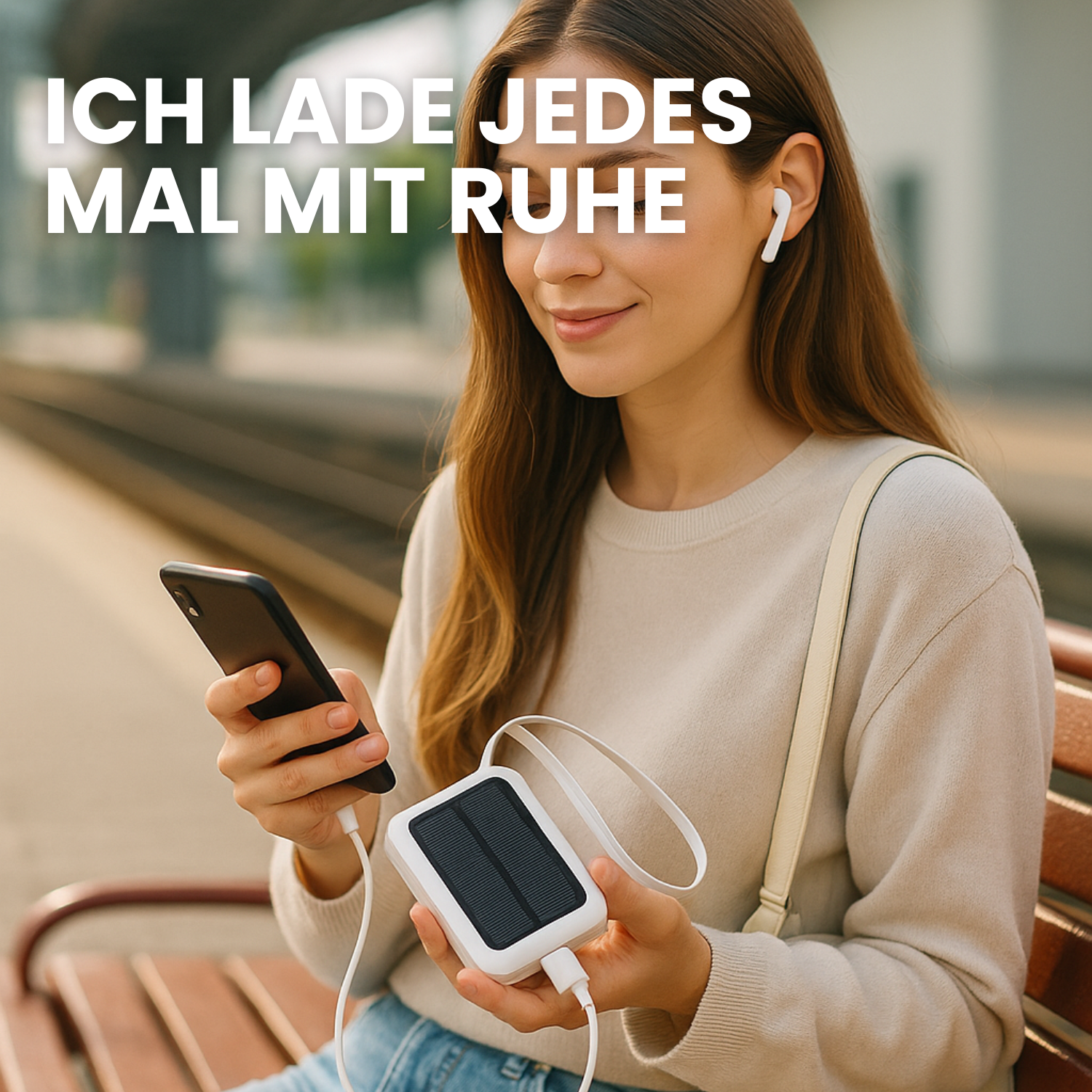 Solar Ladegerät 50000mAh – Mit Kabeln, LED & Schnellladung