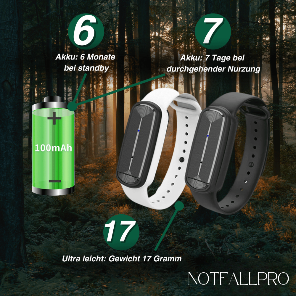 Schutzarmband MosquiStop – Intelligentes Mückenschutz-Armband