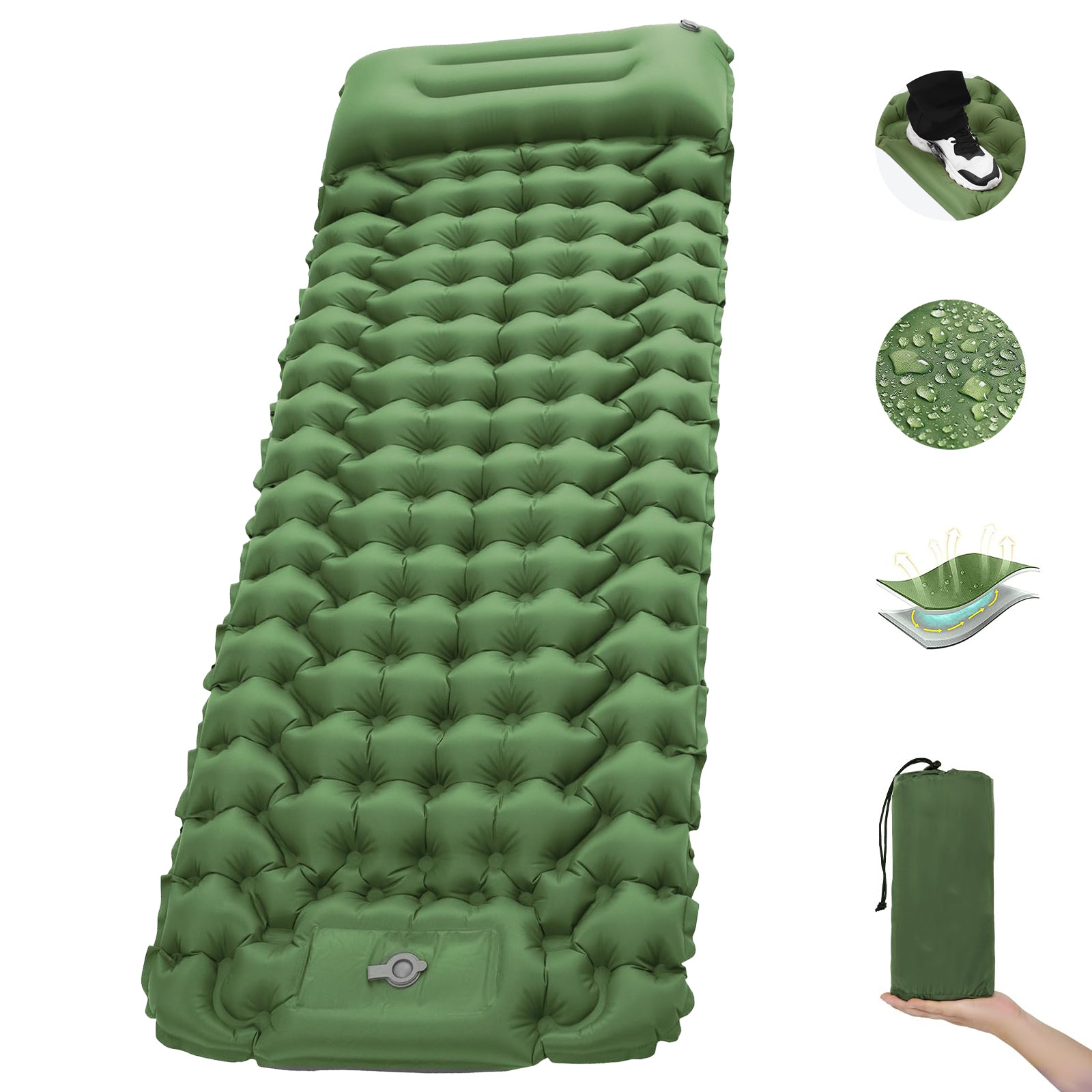 Selbstaufblasbare Isomatte für Camping | Ergonomische Isomatte