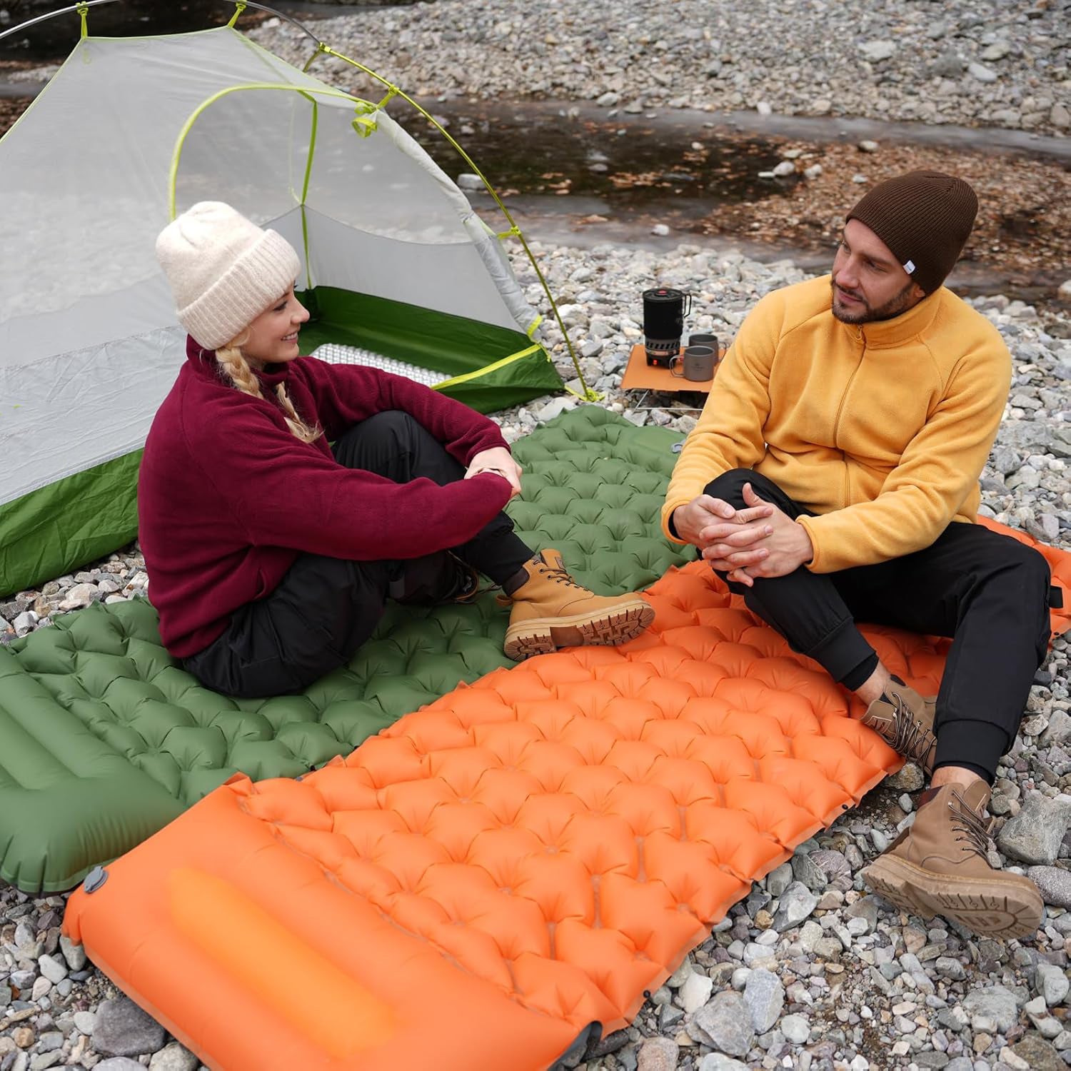 Selbstaufblasbare Isomatte für Camping | Ergonomische Isomatte