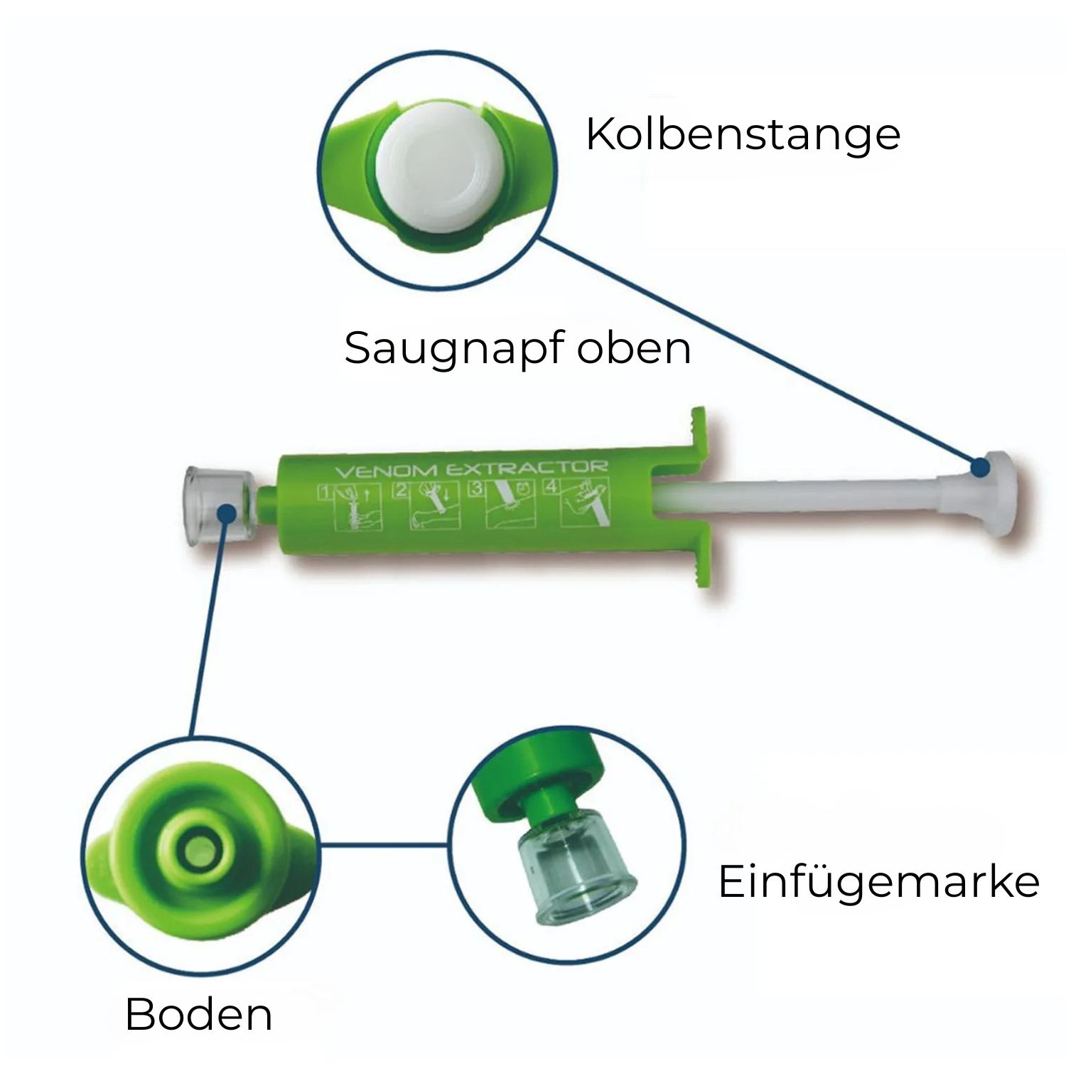 Gift Extraktor für schnelle Hilfe bei Stichen