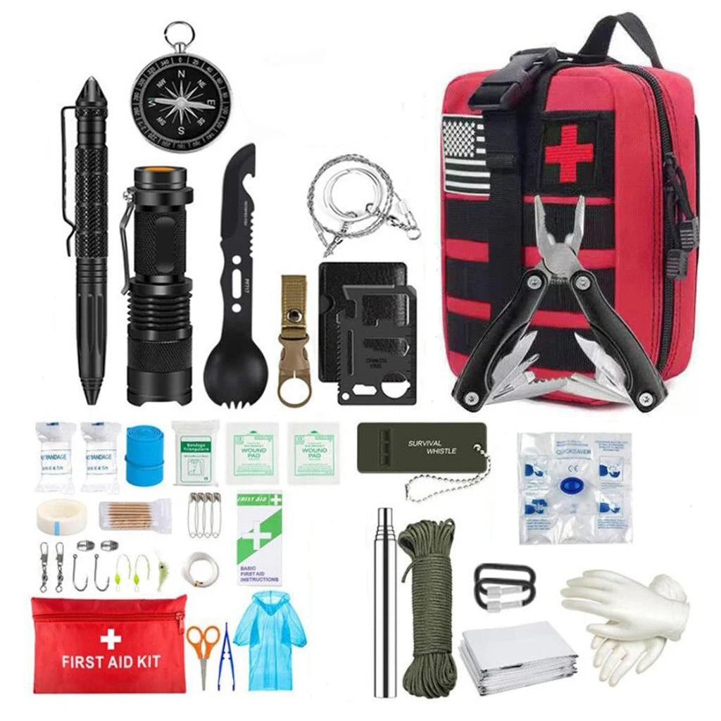 Survival-Kit mit MOLLE-Tasche – Outdoor & Erste-Hilfe-Zubehör