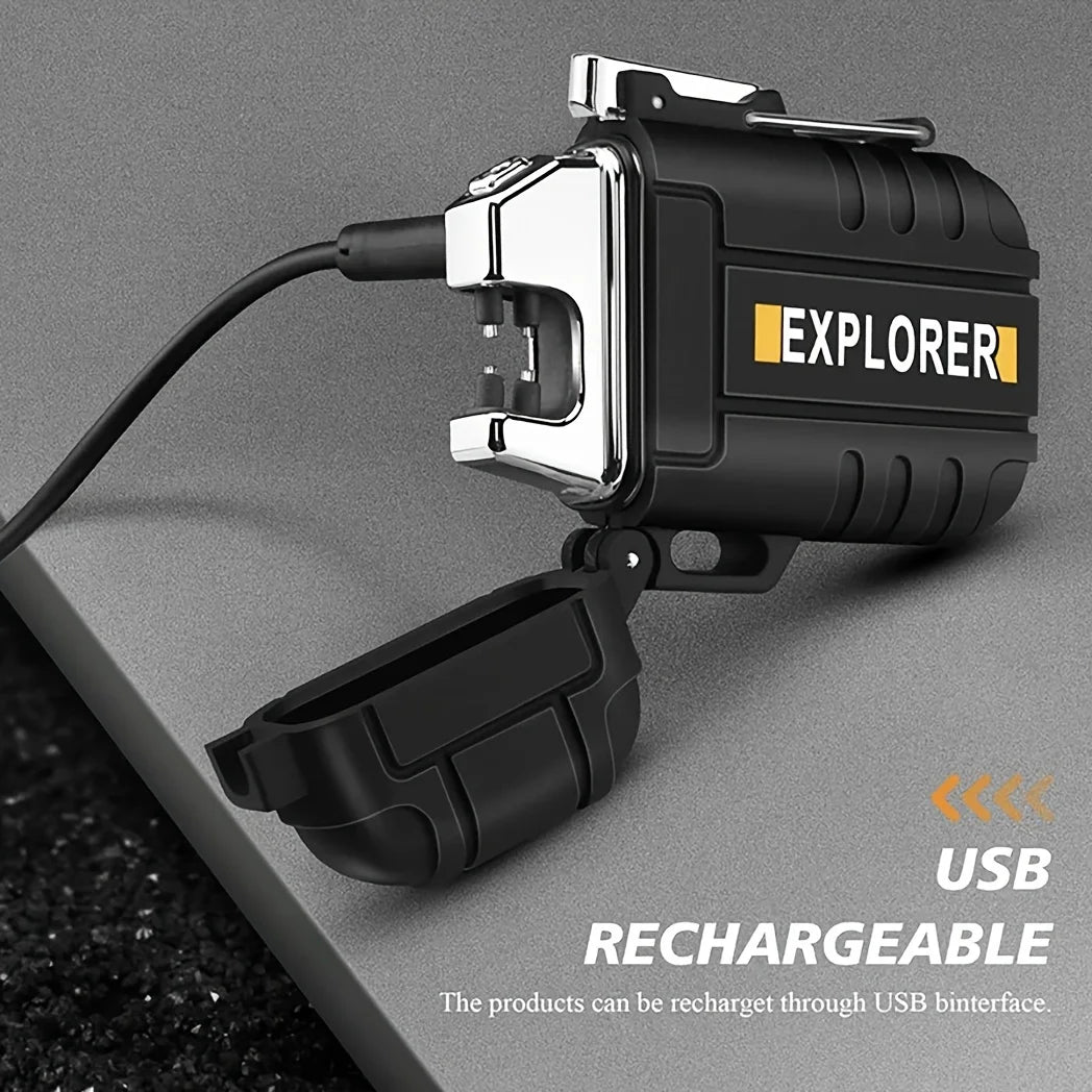 Bogen Feuerzeug – Winddicht, Wasserdicht & USB Wiederaufladbar