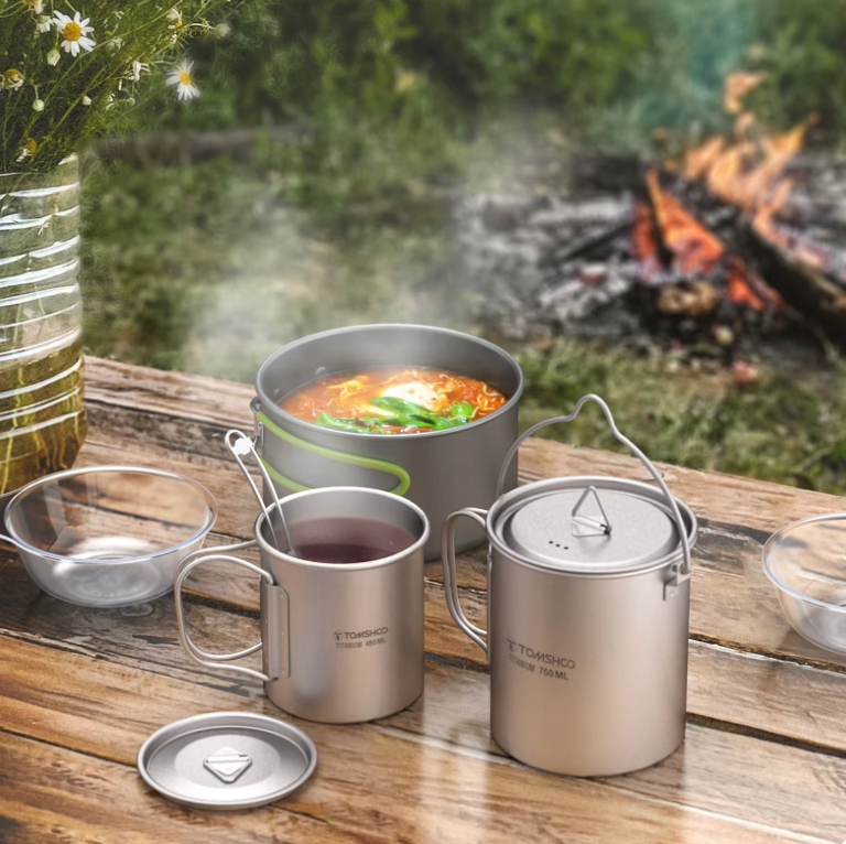 Titanium Kookgerei Set 3-teilig – Leicht & Langlebig