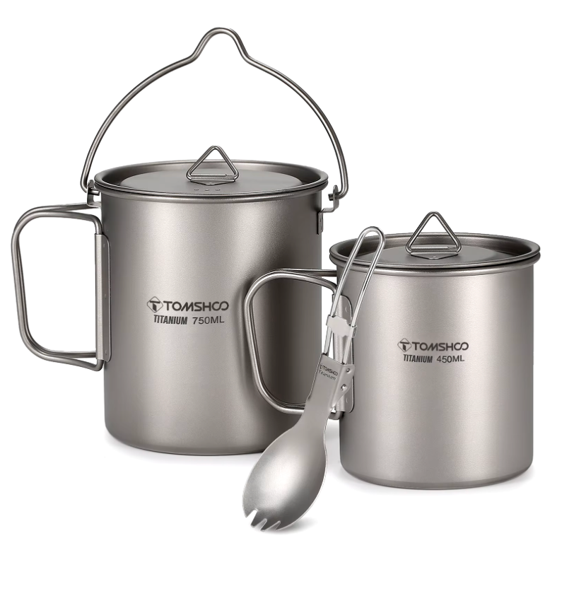 Titanium Kookgerei Set 3-teilig – Leicht & Langlebig
