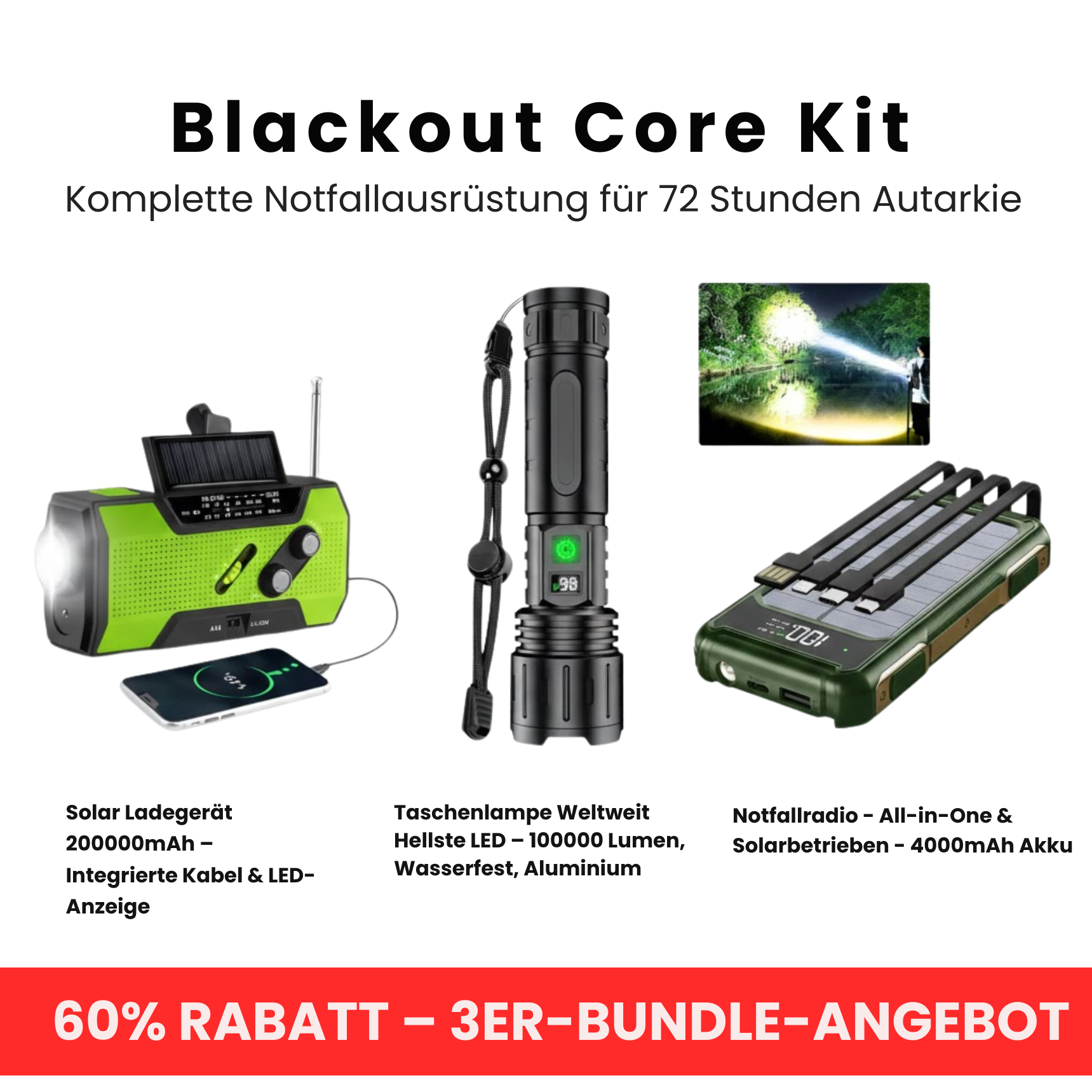BLACKOUT CORE KIT – Notfallausrüstung