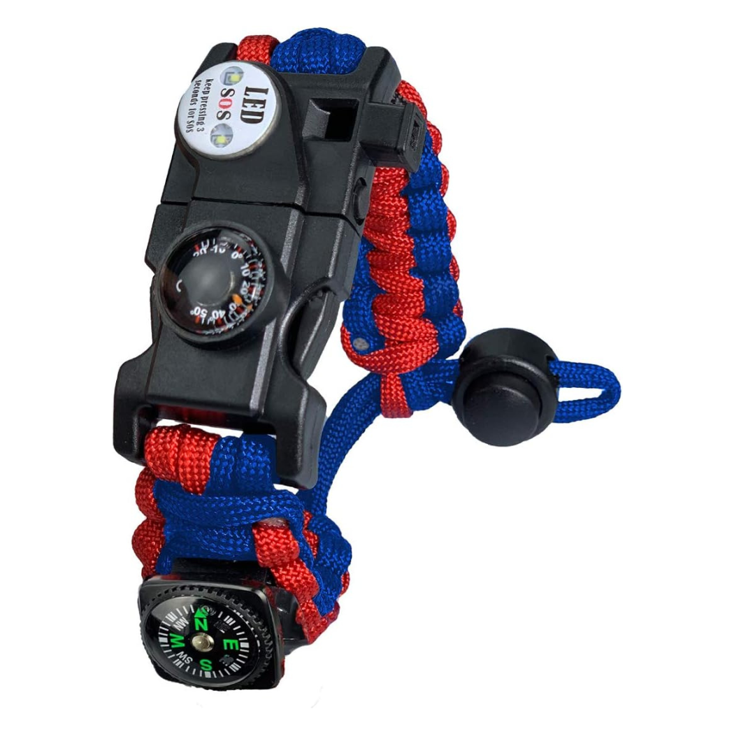 Paracord Armband – 8-in-1 Survival-Armband für Outdoor-Abenteuer - LED