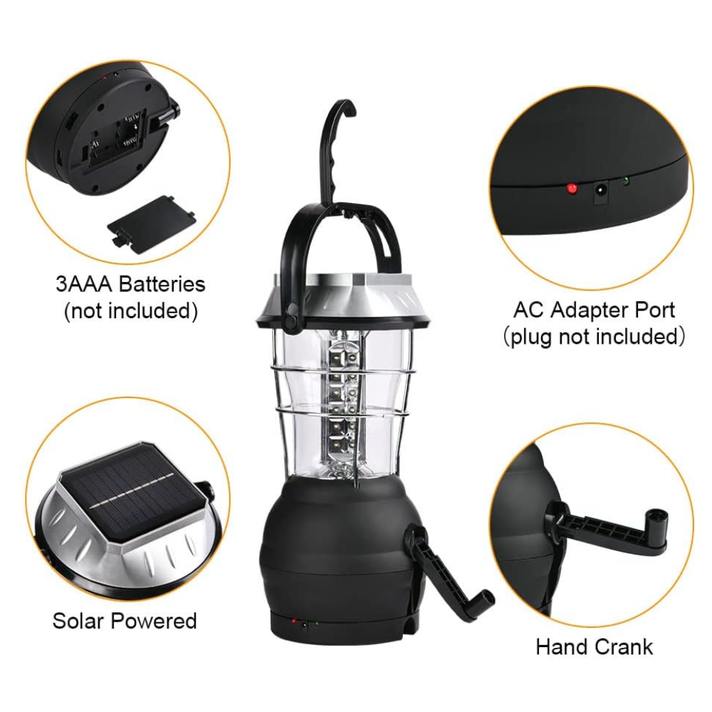 Tragbare Laterne mit Solar – Ideal für Camping & Notfälle