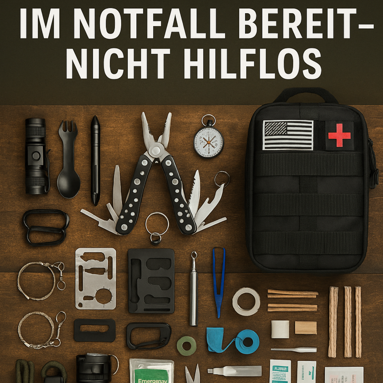 Notfallrucksack mit über 30 Tools – kompaktes Survival-Kit für jede Lage