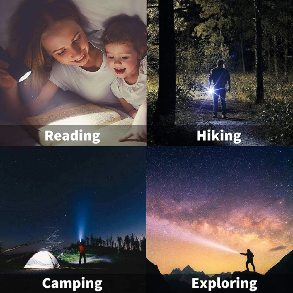 Superhelle Taschenlampe mit 1000 Lumen – Wasserdicht & Robust