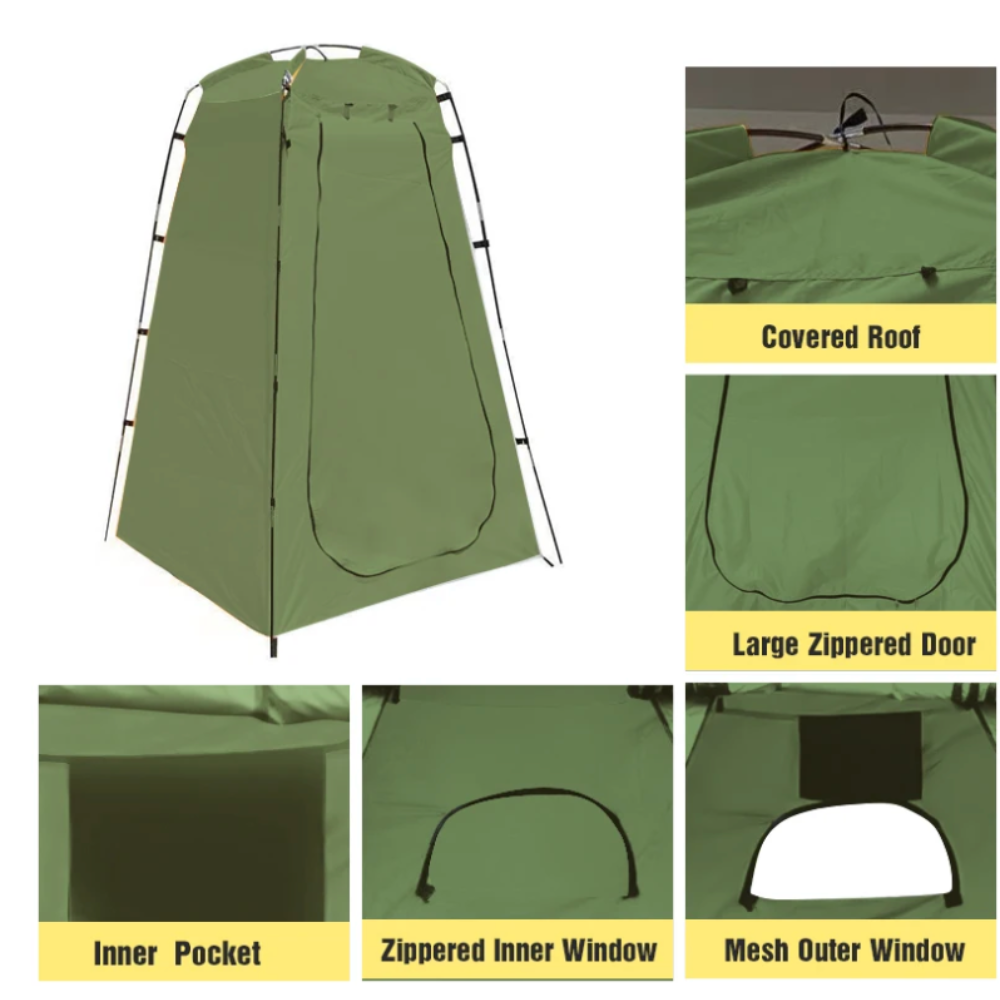 Tragbares Duschzelt – Wasserdicht, UV-Schutz & Einfacher Aufbau
