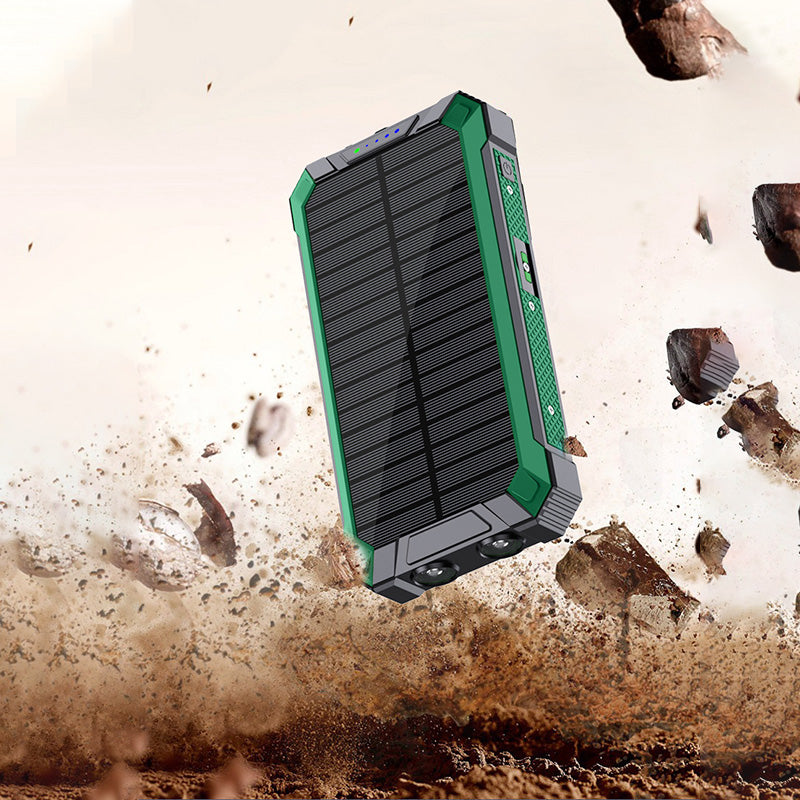 Leistungsstarkes Ladegerät mit Solar – Kabelloses Laden unterwegs