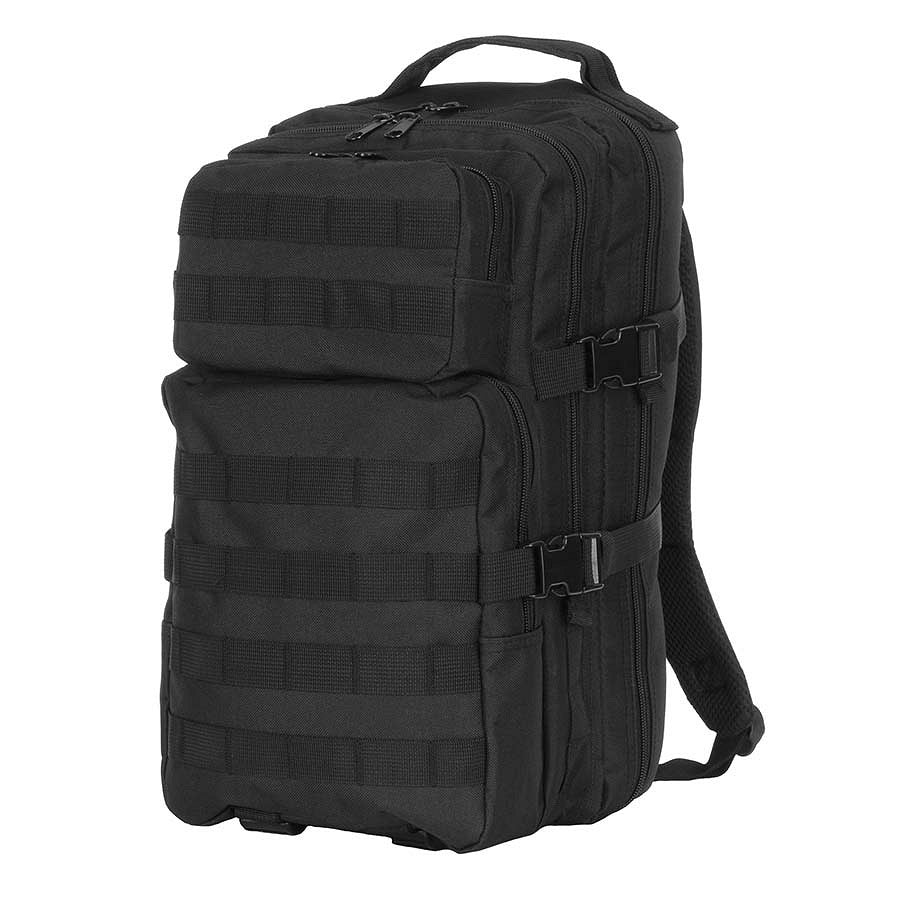Bug-Out-Bag 25L Schwarz - US Assault, Multifunktional, Robustes Material