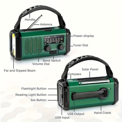 Notfallradio 10000mAh – Solar & USB-C