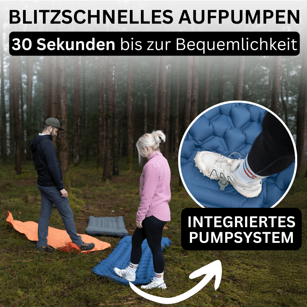 Ultraleichte & kompakte Isomatte – Bequemlichkeit in 30 Sekunden