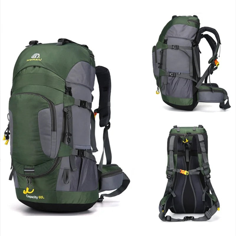 Outdoor-Rucksack 60L – Nylon & mehrere Fächer