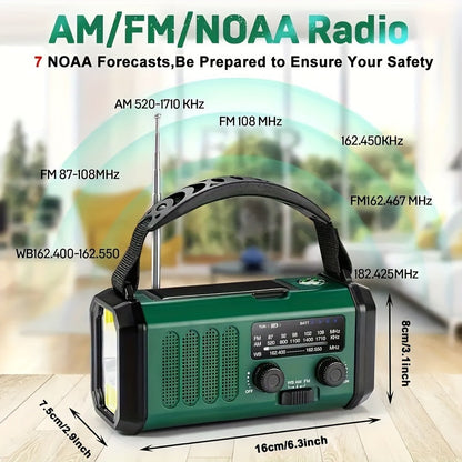 Notfallradio 10000mAh – Solar & USB-C