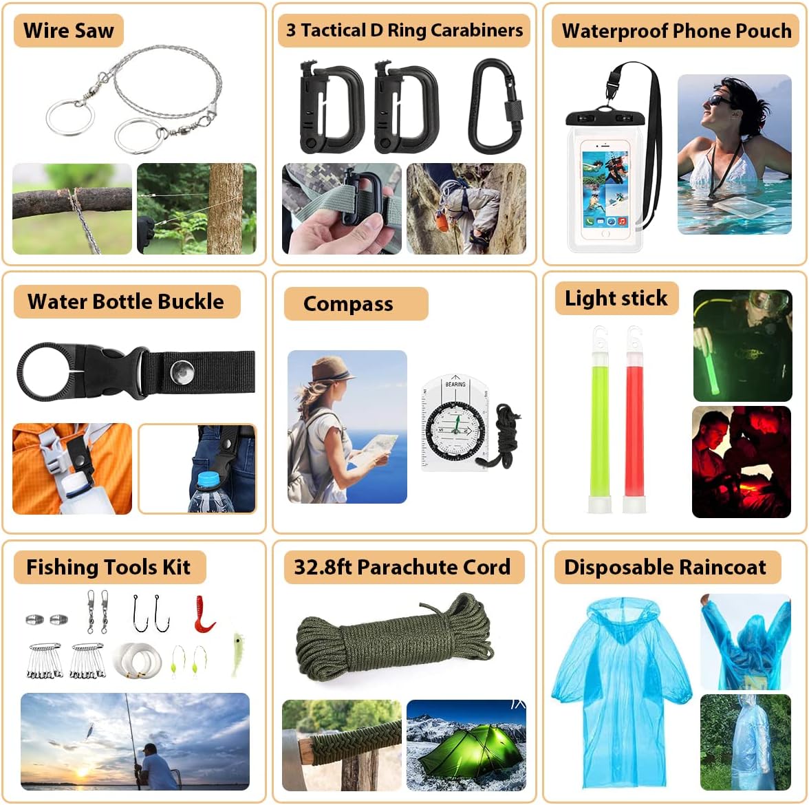 Survival-Kit 250-teilig – Outdoor & Erste-Hilfe-Zubehör