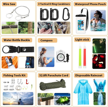 Survival-Kit 250-teilig – Outdoor & Erste-Hilfe-Zubehör