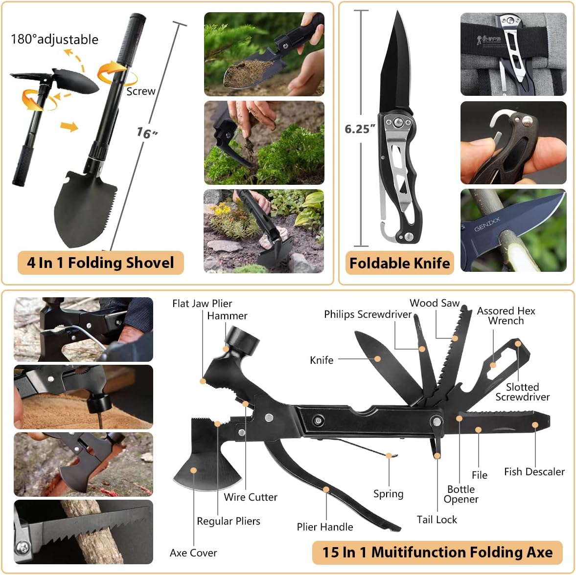Survival-Kit 250-teilig – Outdoor & Erste-Hilfe-Zubehör