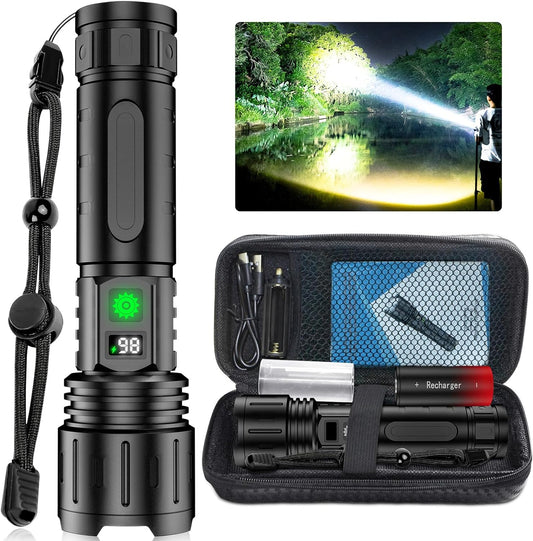 LED-Taschenlampe – Wiederaufladbar, wasserfest & Aluminium