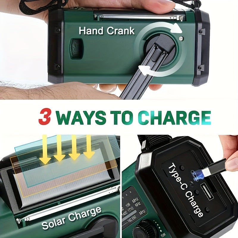 Notfallradio 10000mAh – Solar & USB-C