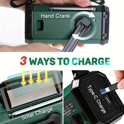 Notfallradio 10000mAh – Solar & USB-C