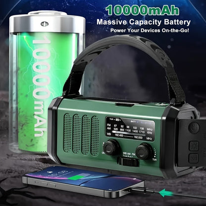 Notfallradio 10000mAh – Solar & USB-C