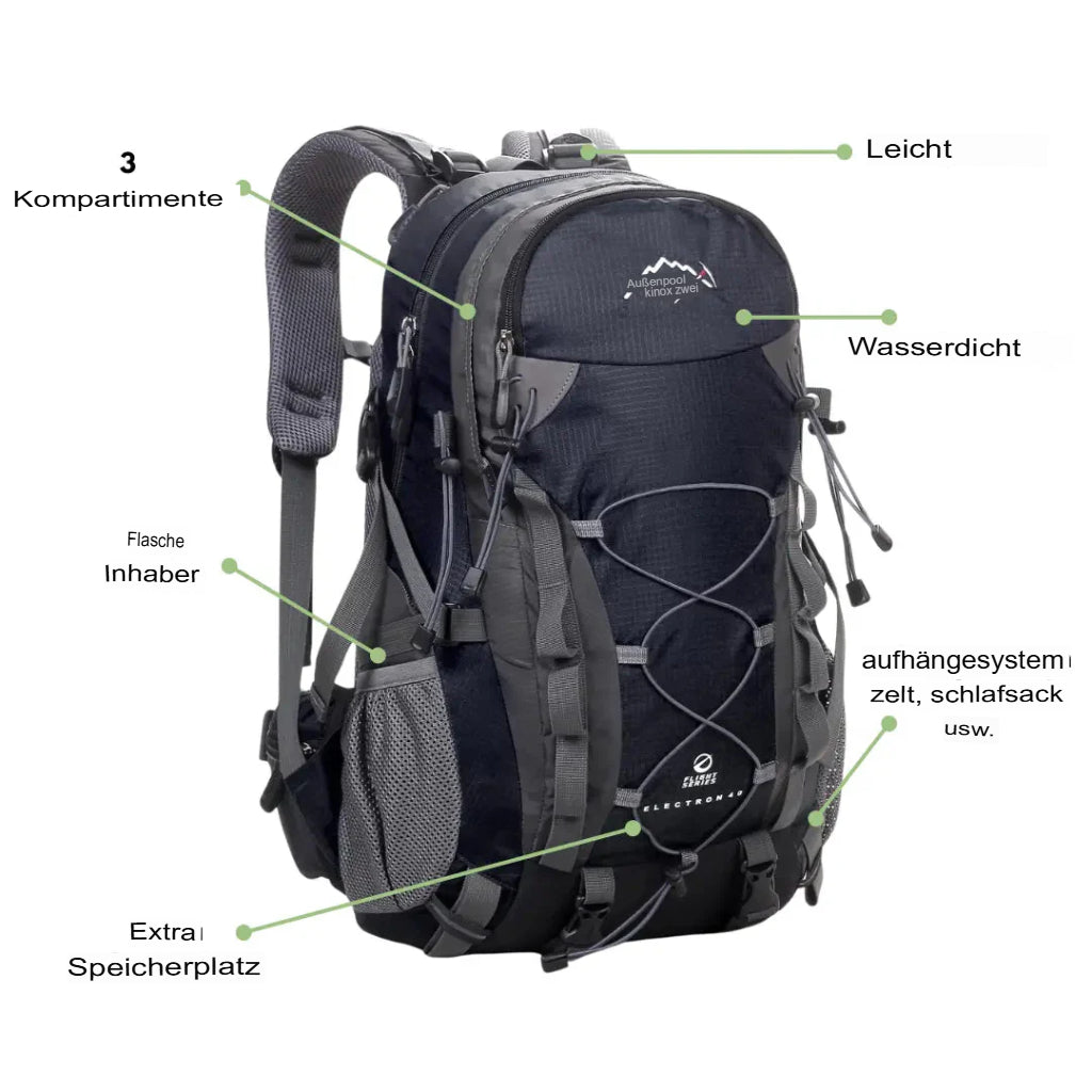 Outdoor-Rucksack Pro – mehrere Fächer & Aufhängesystem