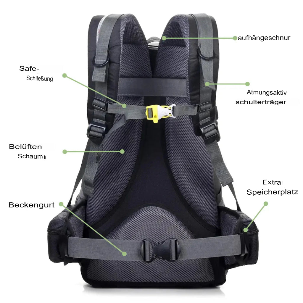 Outdoor-Rucksack Pro – mehrere Fächer & Aufhängesystem