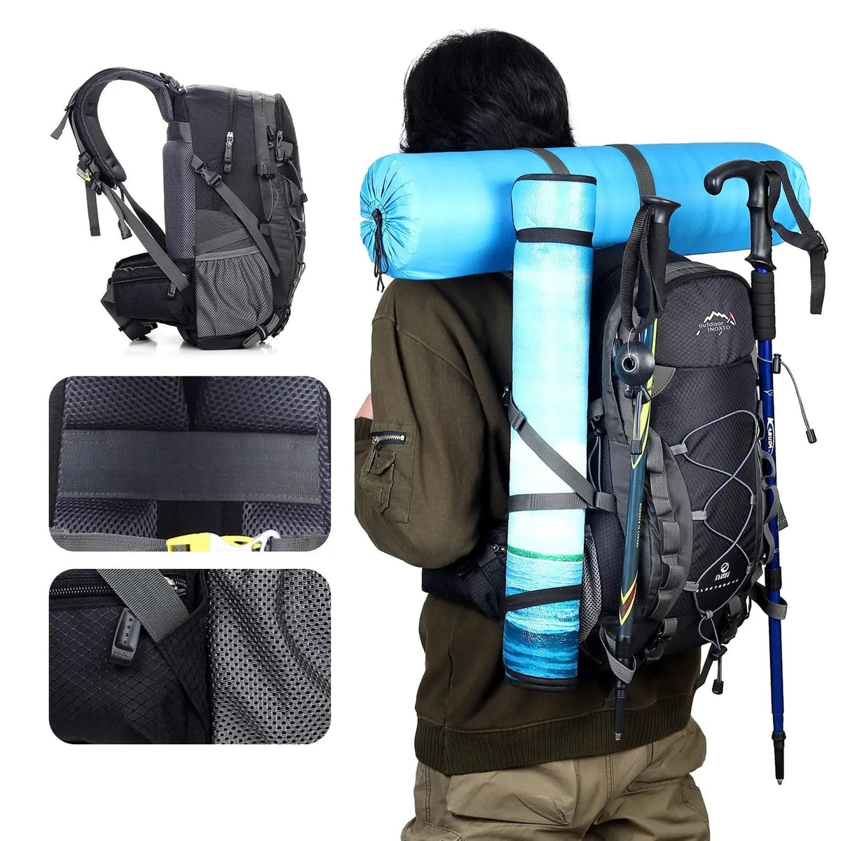 Outdoor-Rucksack Pro – mehrere Fächer & Aufhängesystem