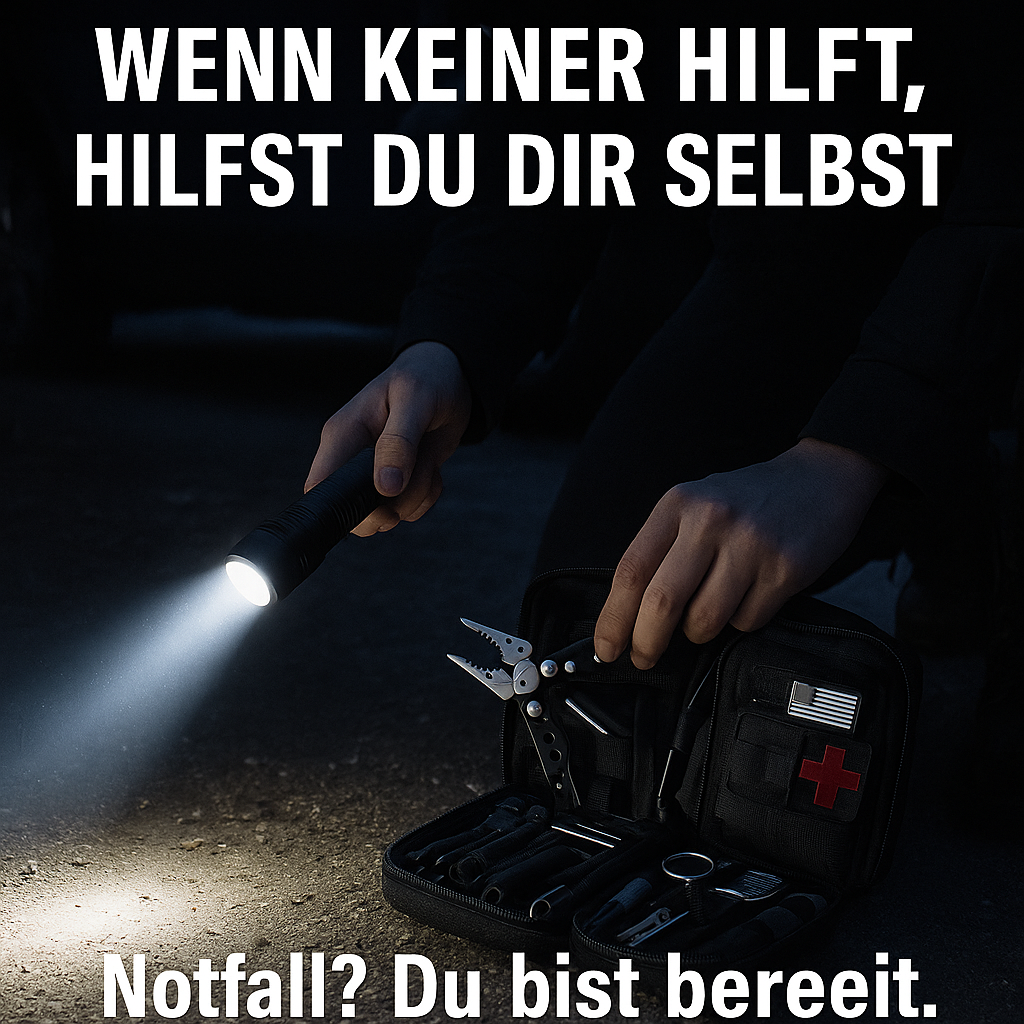 Notfallrucksack mit über 30 Werkzeugen – kompakte Ausrüstung