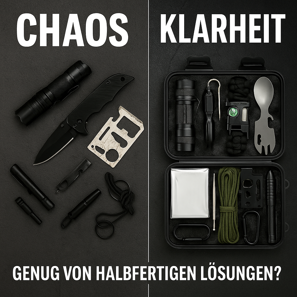 Survival Kit 15-in-1 – Taktisches Notfallset für Outdoor & Krisen