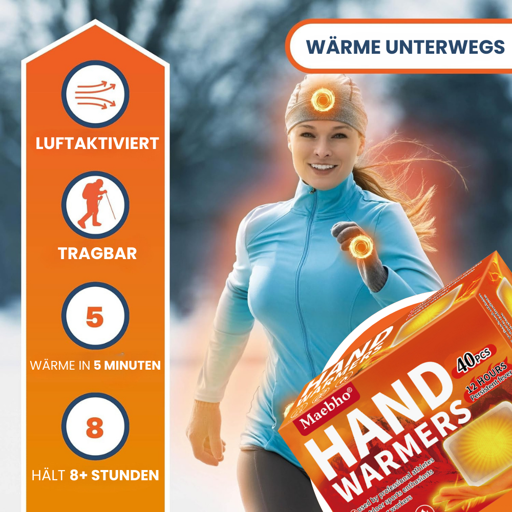 Thermopad Handwärmer – 12 Stunden Wärme – Ideal für Winter und Outdoor - 40 Stück