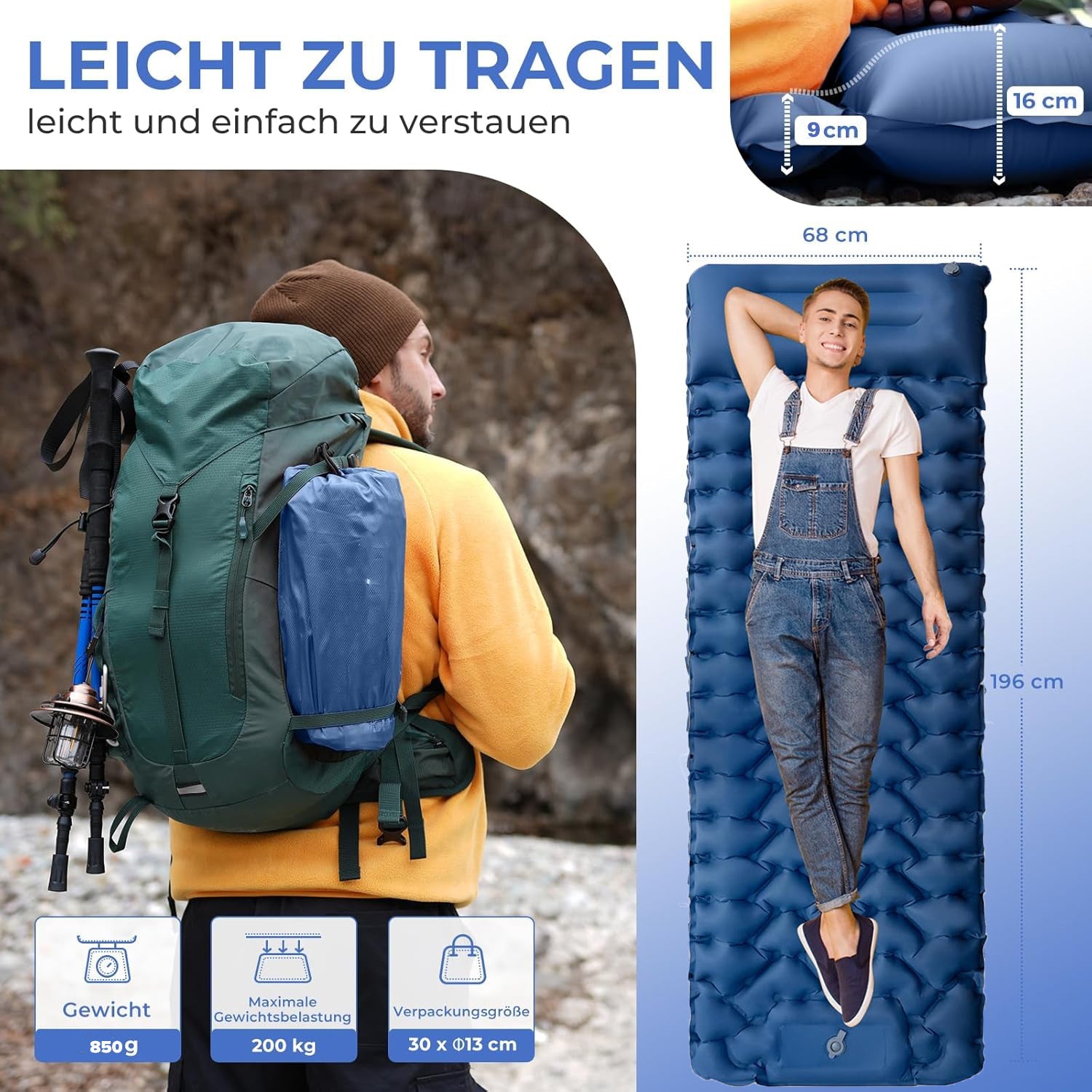 Ultraleichte Isomatte für Outdoor-Abenteuer - Komfort & Vielseitigkeit
