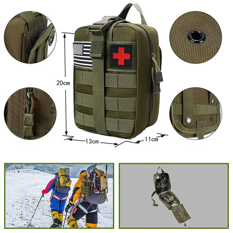 Survival-Kit: Multifunktional, Molle-Design, für Outdoor und Erste Hilfe