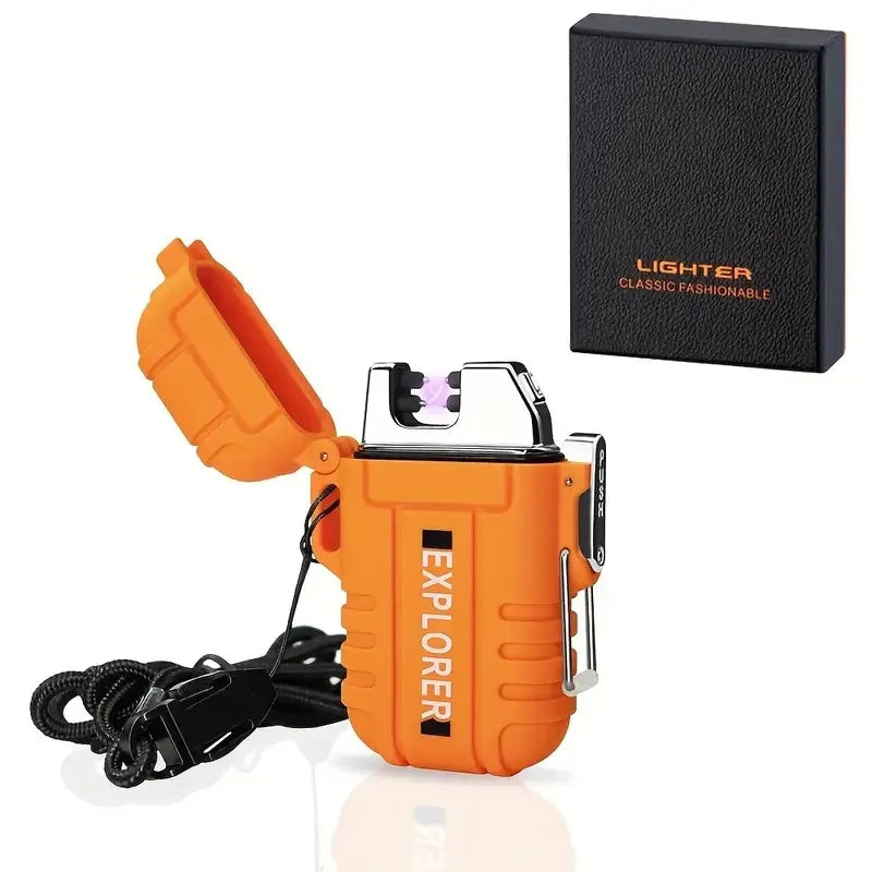 Bogen Feuerzeug – Winddicht, Wasserdicht & USB Wiederaufladbar