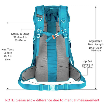 Trekking-Rucksack 50L – Nylon & verstellbare Gurte
