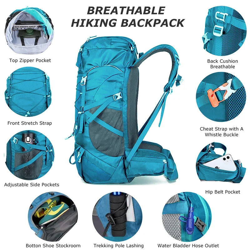50L Trekking Rucksack - Multifunktional für Outdoor-Aktivitäten