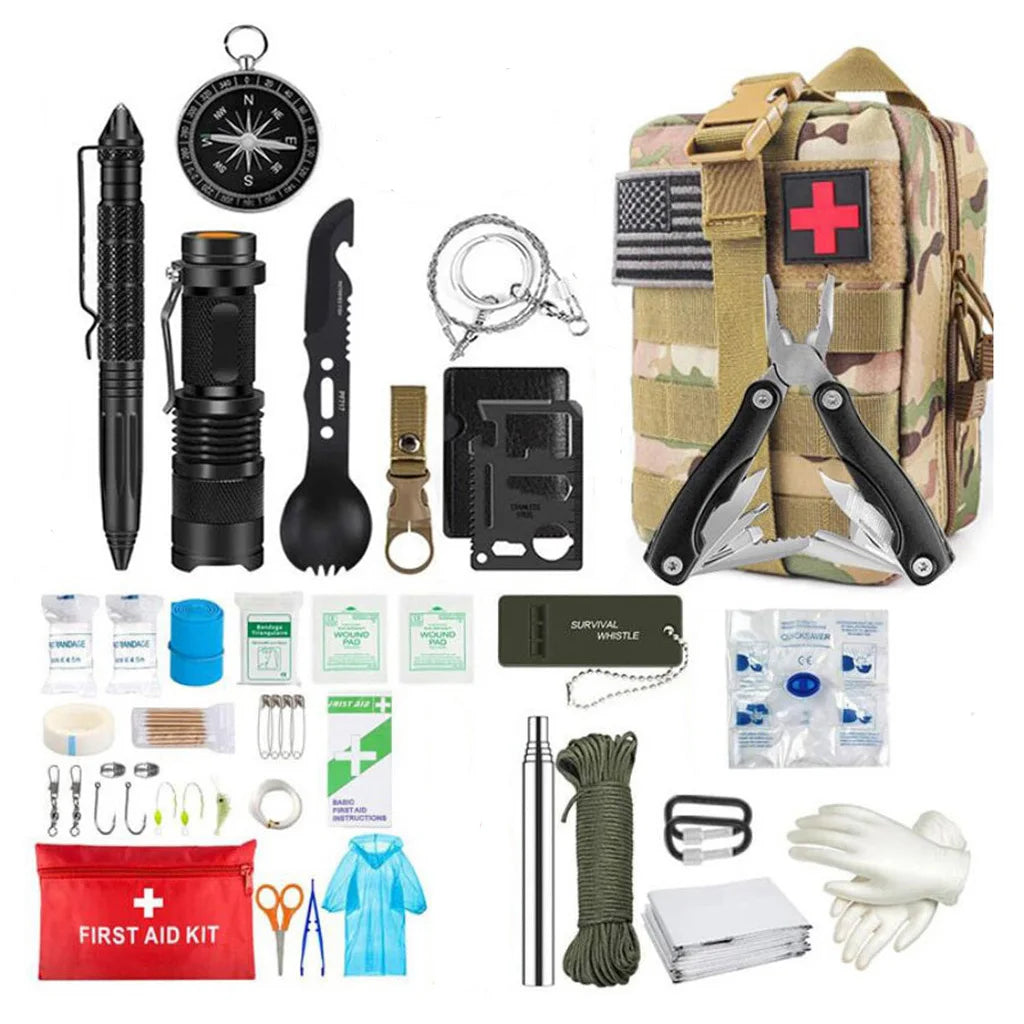 Survival-Kit mit MOLLE-Tasche – Outdoor & Erste-Hilfe-Zubehör
